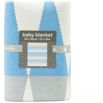 Weegoamigo Cotton Knitted Blanket - Carousel Blue - Baby Blankets - Weegoamigo - Afterpay - Zippay Carry Them Close