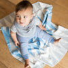 Weegoamigo Cotton Knitted Blanket - Carousel Blue - Baby Blankets - Weegoamigo - Afterpay - Zippay Carry Them Close