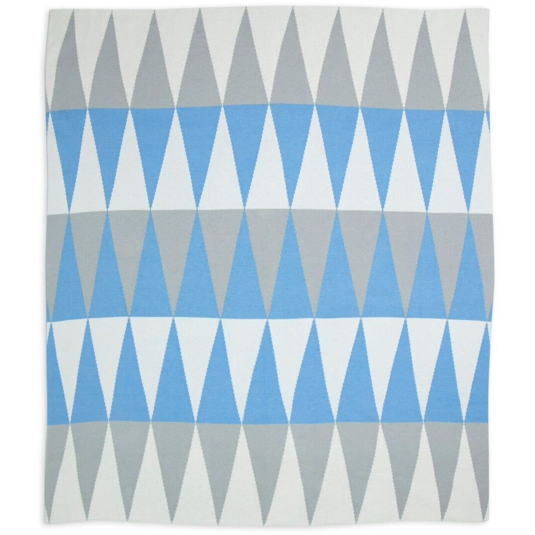 Weegoamigo Cotton Knitted Blanket - Carousel Blue - Baby Blankets - Weegoamigo - Afterpay - Zippay Carry Them Close