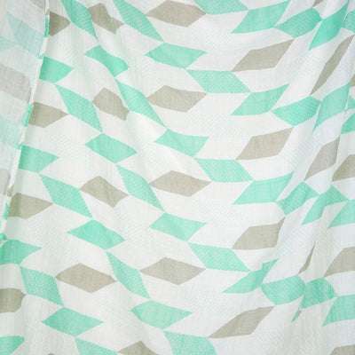 Weegoamigo Muslin Swaddle Wraps - Herringbone Teal - Swaddle - Weegoamigo - Afterpay - Zippay Carry Them Close