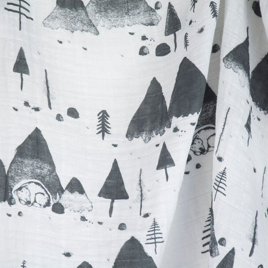 Weegoamigo Muslin Swaddle Wraps - Snowy Mountains - Swaddle - Weegoamigo - Afterpay - Zippay Carry Them Close