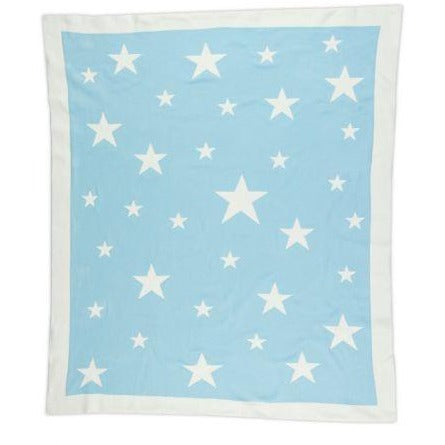 Weegoamigo - Cotton Knitted Blanket - Stellar Pale Blue - Baby Blankets - Weegoamigo - Afterpay - Zippay Carry Them Close