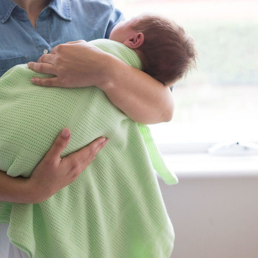 Weegoamigo Bassinet Cellular Blanket - Lime Tree - Baby Blankets - Weegoamigo - Afterpay - Zippay Carry Them Close