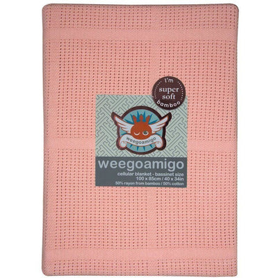 Weegoamigo Bassinet Cellular Blanket - Melon - Baby Blankets - Weegoamigo - Afterpay - Zippay Carry Them Close