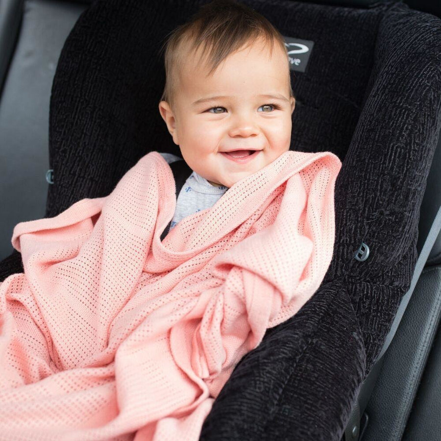 Weegoamigo Bassinet Cellular Blanket - Melon - Baby Blankets - Weegoamigo - Afterpay - Zippay Carry Them Close