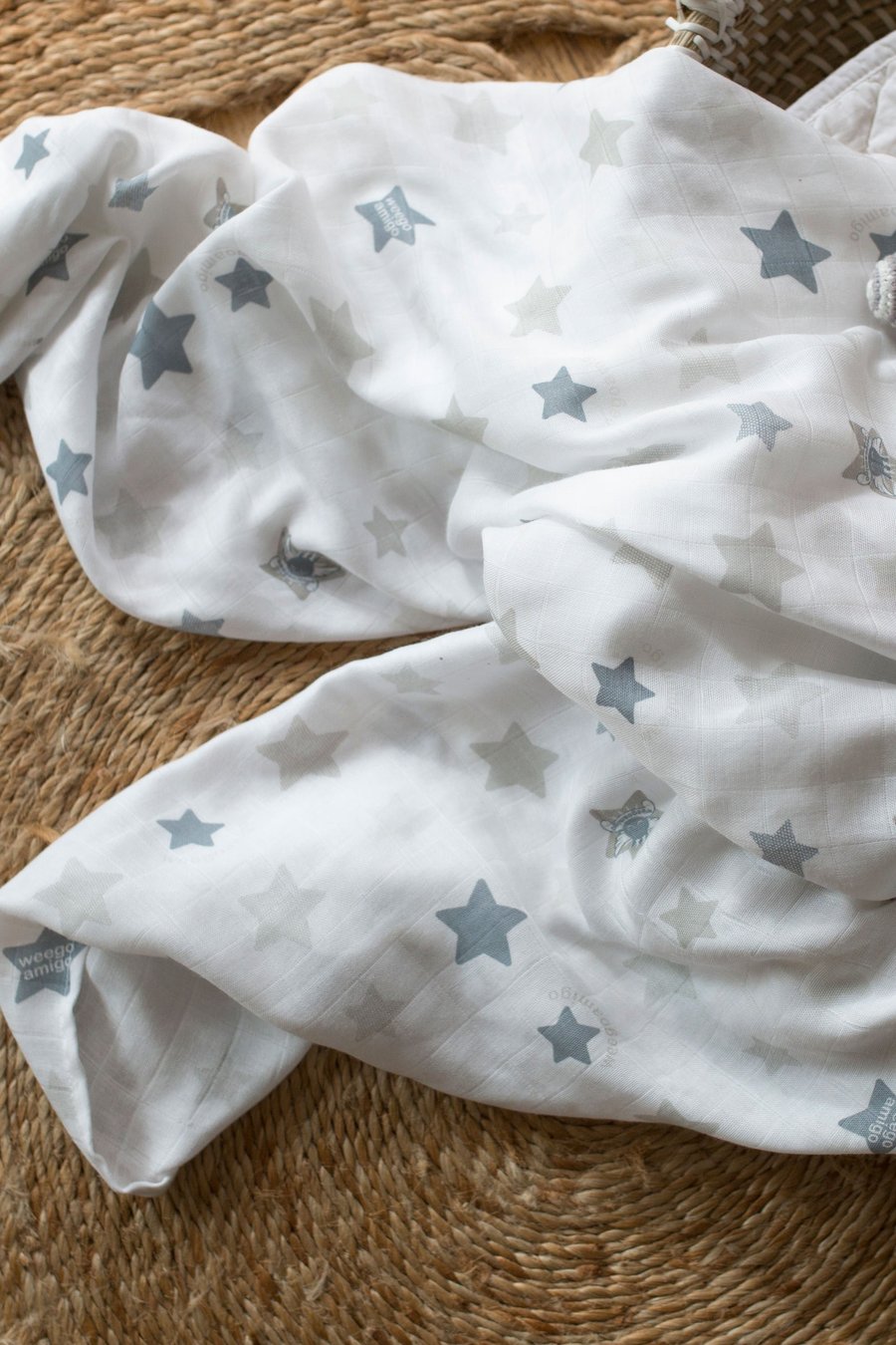 Weegoamigo - Bamboo Swaddle Wraps - Stars Grey