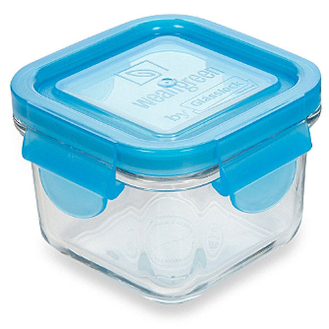 Wean Green - Glass Snack Cube 210ml - Blueberry