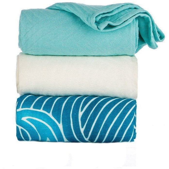 Tula Blanket - Waves (set of 3), , Baby Blankets, Tula, Carry Them Close 