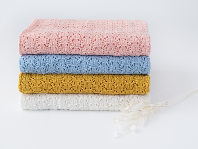 Kute Cuddles - Knit Baby Blanket - Wish Mustard