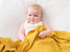 Kute Cuddles - Knit Baby Blanket - Wish Mustard