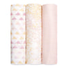Aden and Anais - Bamboo Silky Soft Swaddles - Metallic Primrose Birch 3Pack