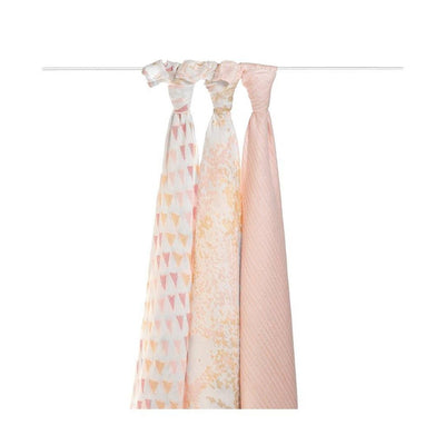 Aden and Anais - Bamboo Silky Soft Swaddles - Metallic Primrose Birch 3Pack