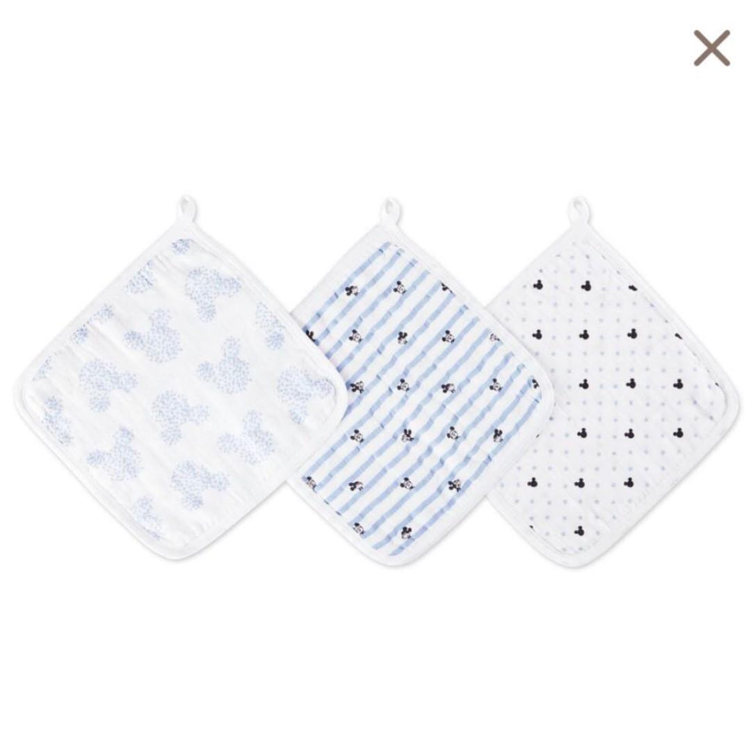 Aden and Anais - Aden by Anais - Wash Cloth Set - Graphic Mickey