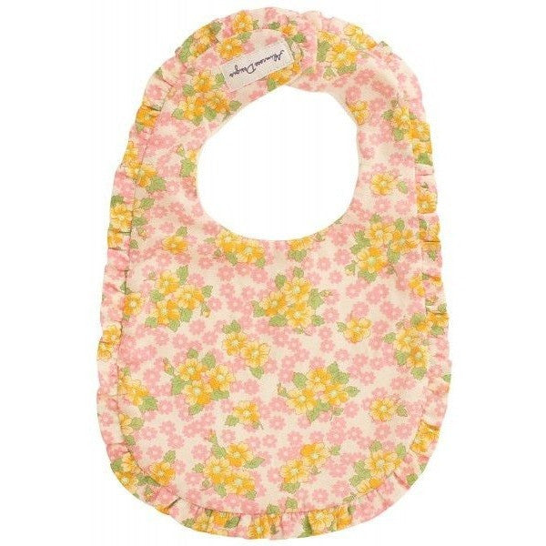 Alimrose - Ruffle Pink Daisy Bib - Clothing - Alimrose - Afterpay - Zippay Carry Them Close