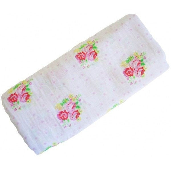 Alimrose Muslin Swaddle - Rose Floral Spots - Swaddle - Alimrose - Afterpay - Zippay Carry Them Close