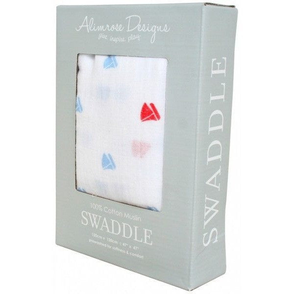 Alimrose Muslin Swaddle - Sail Boats - Swaddle - Alimrose - Afterpay - Zippay Carry Them Close