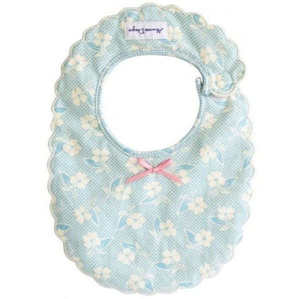 Alimrose - Scallop Bib Blue Ivory