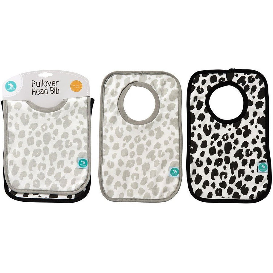 All4Ella Bibs Pull over Head (Set 2) - Leopard Black - Clothing - All4Ella - Afterpay - Zippay Carry Them Close