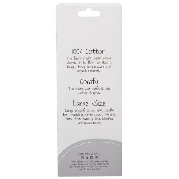 All4Ella Muslin Baby Swaddle Wrap - Blue Heart - Swaddle - All4Ella - Afterpay - Zippay Carry Them Close