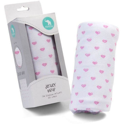 All4Ella Jersey Baby Swaddle Wrap - Pink Heart - Swaddle - All4Ella - Afterpay - Zippay Carry Them Close