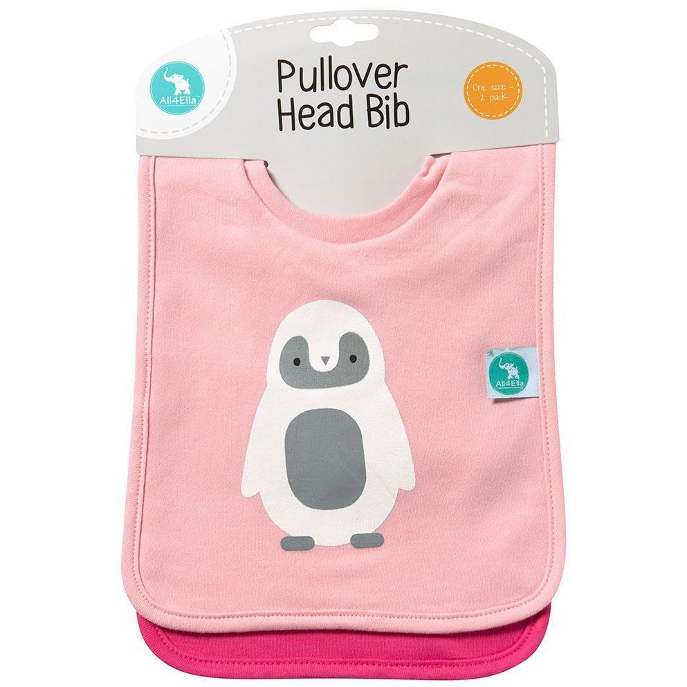 All4Ella Bibs Pull over Head (Set 2) - Alphabet Pink - Clothing - All4Ella - Afterpay - Zippay Carry Them Close