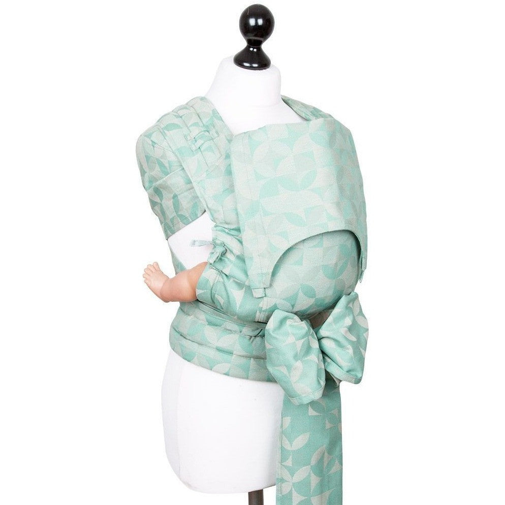 Fidella Fly Tai - MeiTai babycarrier Kaleidoscope Mint (Baby Size - From Birth) Limited Edition - Meh Dai - Fidella - Afterpay - Zippay Carry Them Close