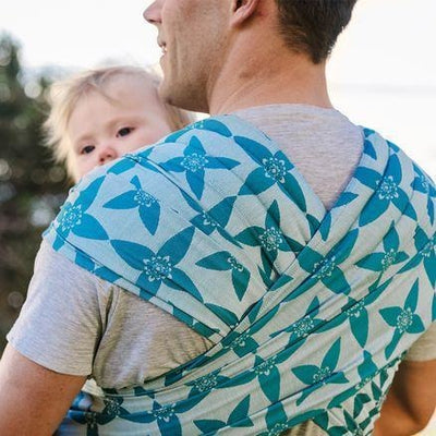 Fidella Fly Tai - MeiTai babycarrier Limited Edition Blossom Ocean Blue (New Size - From 4months) - Meh Dai - Fidella - Afterpay - Zippay Carry Them Close