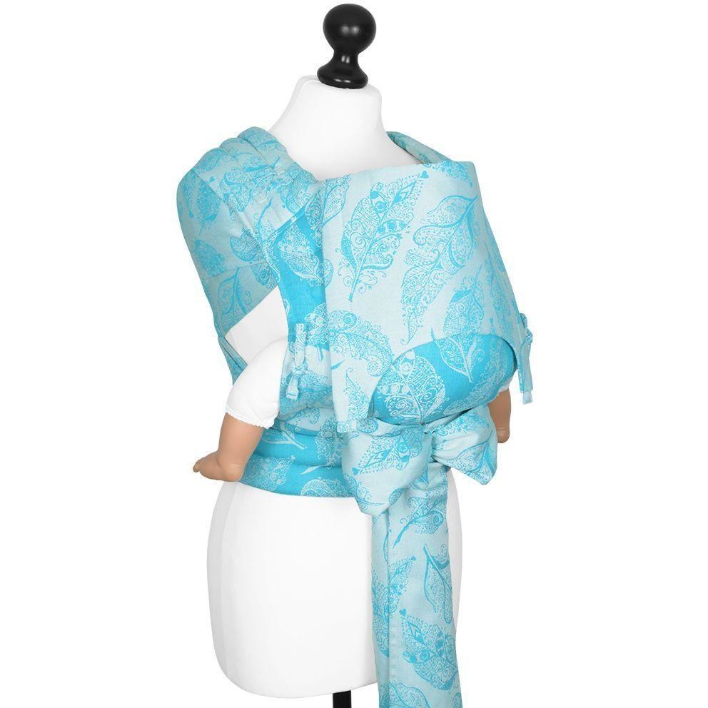 Fidella Fly Tai - MeiTai babycarrier Feather Rain - scuba blue (Toddler) - Meh Dai - Fidella - Afterpay - Zippay Carry Them Close