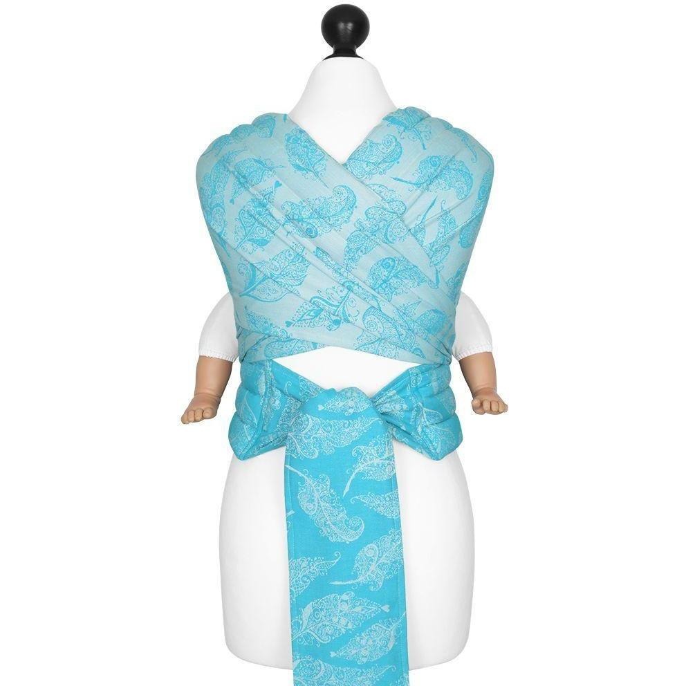 Fidella Fly Tai - MeiTai babycarrier Feather Rain - scuba blue (Baby +) - Meh Dai - Fidella - Afterpay - Zippay Carry Them Close