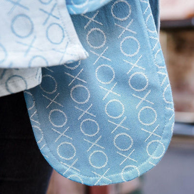 Fidella Fly Tai - MeiTai babycarrier Limited Edition Hugs and Kisses - blue heaven (New Size - From 4months) ***Pre-Order*** - Meh Dai - Fidella - Afterpay - Zippay Carry Them Close