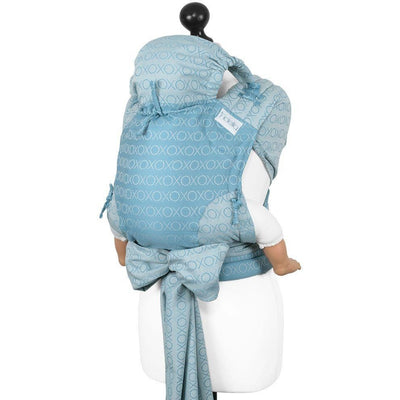 Fidella Fly Tai - MeiTai babycarrier Limited Edition Hugs and Kisses - blue heaven (Baby Size - From Birth) - Meh Dai - Fidella - Afterpay - Zippay Carry Them Close