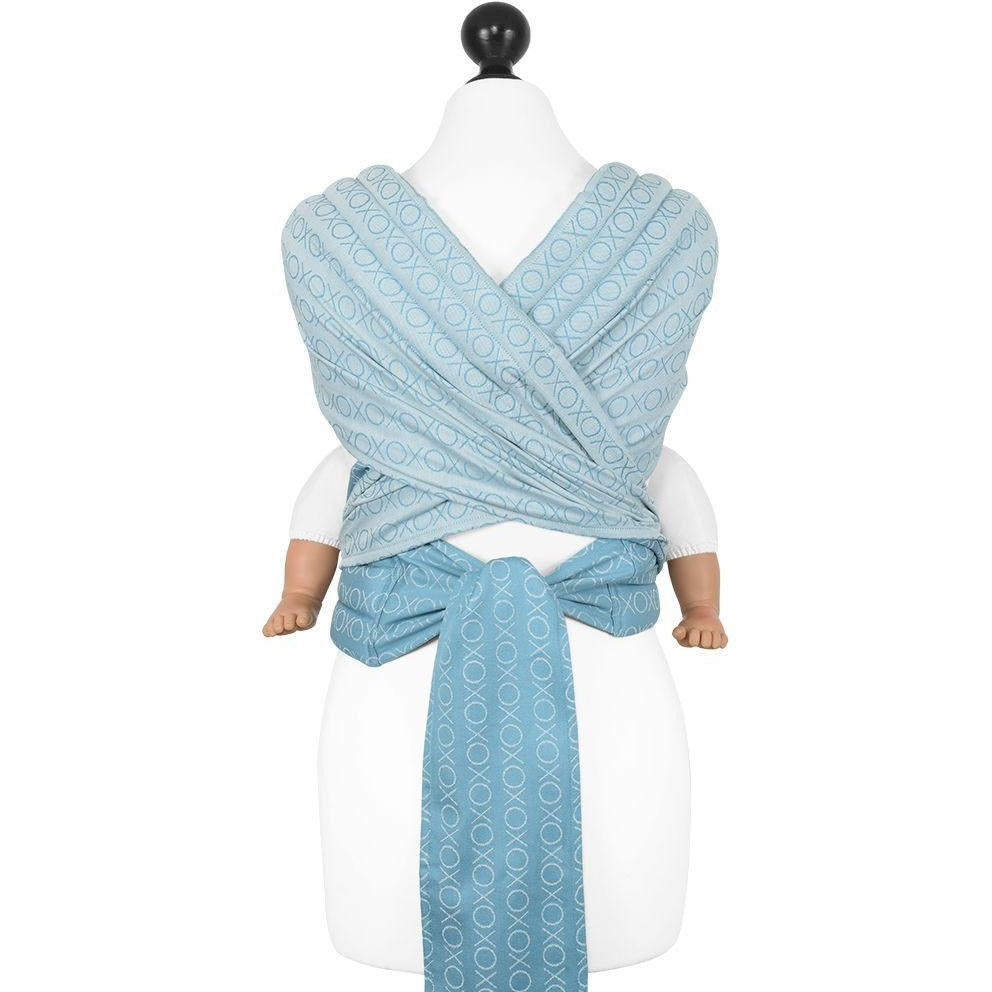 Fidella Fly Tai - MeiTai babycarrier Limited Edition Hugs and Kisses - blue heaven (Baby Size - From Birth) - Meh Dai - Fidella - Afterpay - Zippay Carry Them Close
