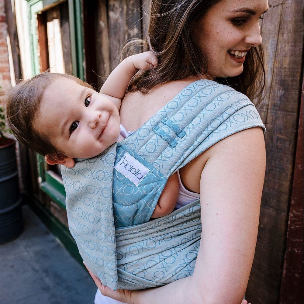 Fidella Fly Tai - MeiTai babycarrier Limited Edition Hugs and Kisses - blue heaven (Baby Size - From Birth) - Meh Dai - Fidella - Afterpay - Zippay Carry Them Close
