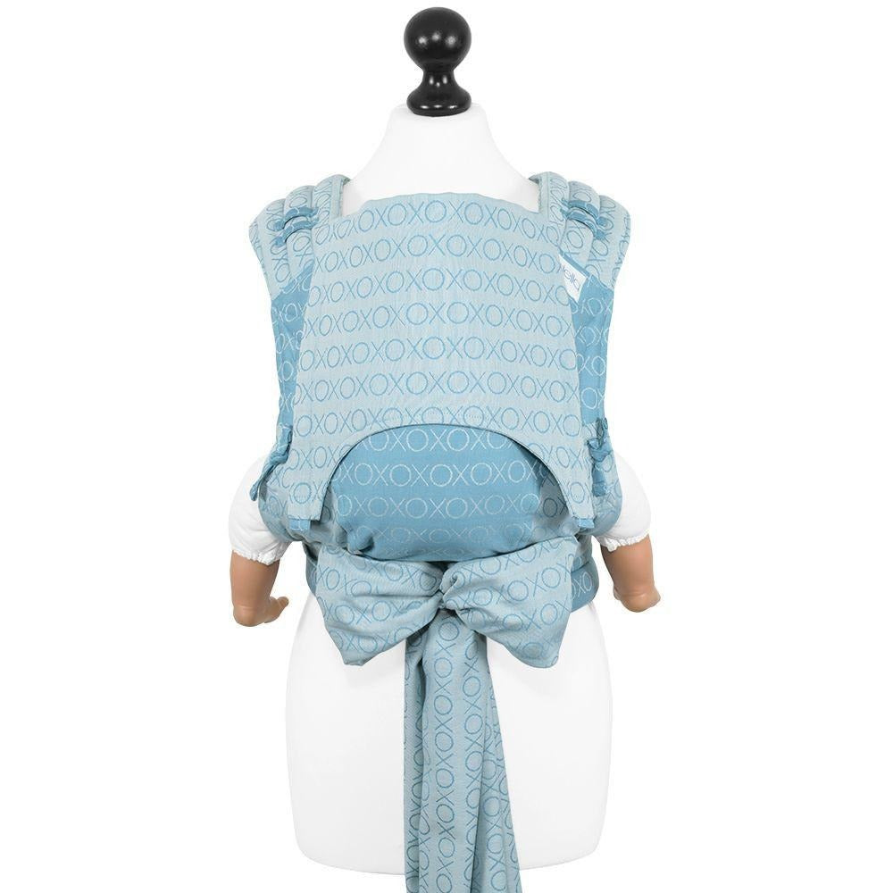 Fidella Fly Tai - MeiTai babycarrier Limited Edition Hugs and Kisses - blue heaven (Baby Size - From Birth) - Meh Dai - Fidella - Afterpay - Zippay Carry Them Close