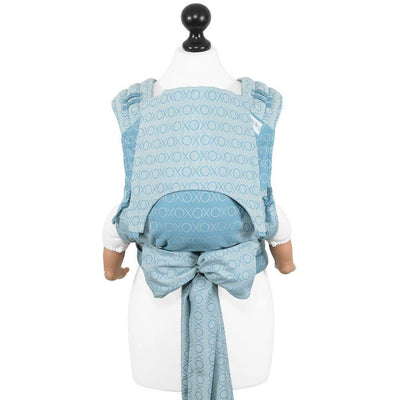 Fidella Fly Tai - MeiTai babycarrier Limited Edition Hugs and Kisses - blue heaven (New Size - From 4months) ***Pre-Order*** - Meh Dai - Fidella - Afterpay - Zippay Carry Them Close
