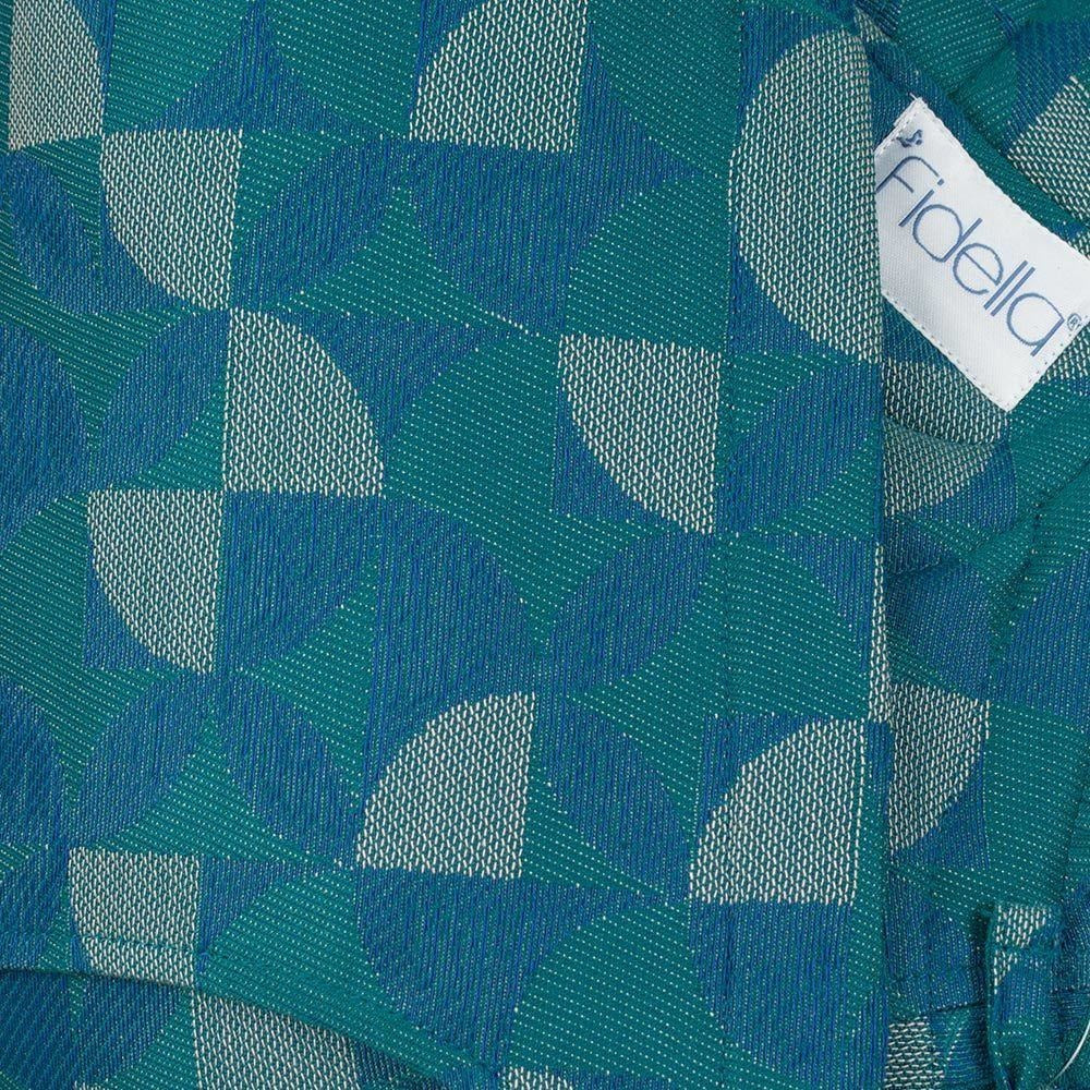 Fidella Fly Tai - MeiTai babycarrier Kaleidoscope - Ocean Teal (Baby Size - From Birth) - Meh Dai - Fidella - Afterpay - Zippay Carry Them Close