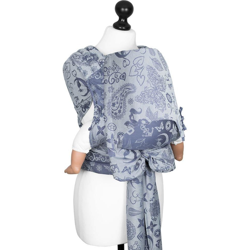 Fidella Fly Tai - MeiTai babycarrier Medley Serenity Blue (Baby Size - From Birth) - Meh Dai - Fidella - Afterpay - Zippay Carry Them Close