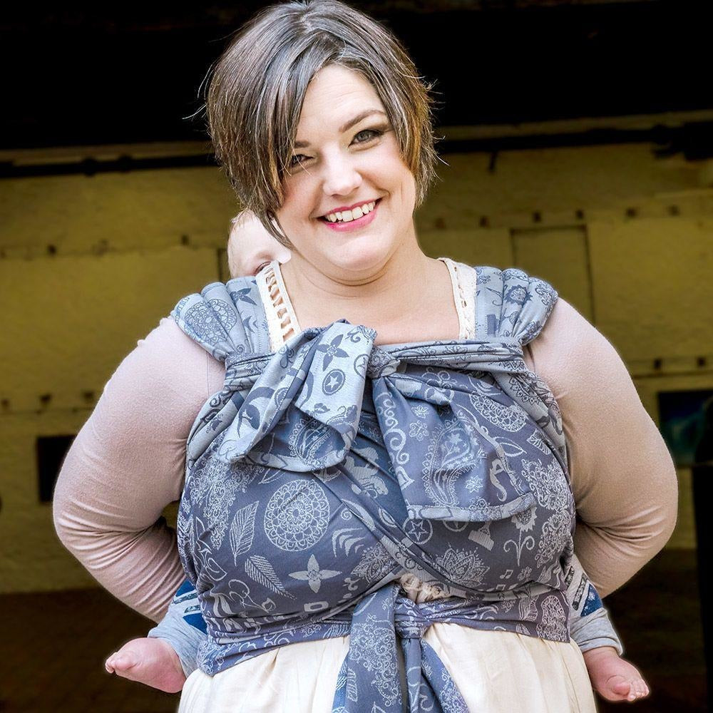 Fidella Fly Tai - MeiTai babycarrier Medley Serenity Blue (Baby Size - From Birth) - Meh Dai - Fidella - Afterpay - Zippay Carry Them Close