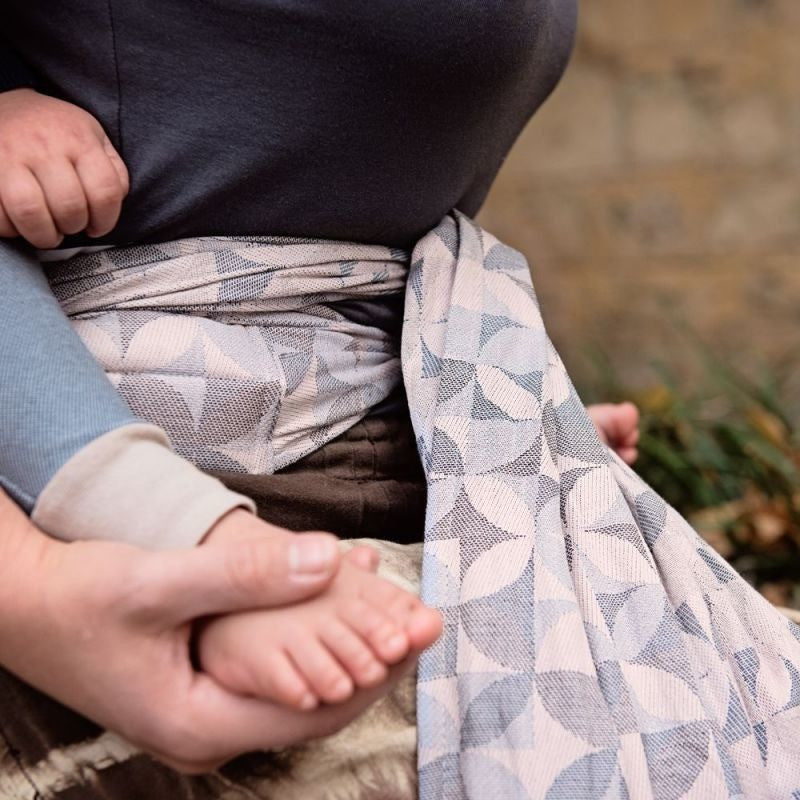 Fidella Fly Tai - MeiTai babycarrier Kaleidoscope Sand (Baby Size - From Birth) - Meh Dai - Fidella - Afterpay - Zippay Carry Them Close