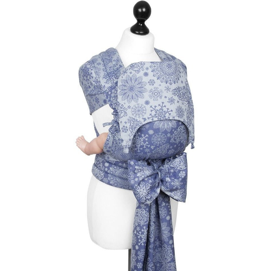 Fidella Fly Tai (MeiTai) - Iced Butterfly Pearl Blue (Baby Size - From Birth) - Meh Dai - Fidella - Afterpay - Zippay Carry Them Close