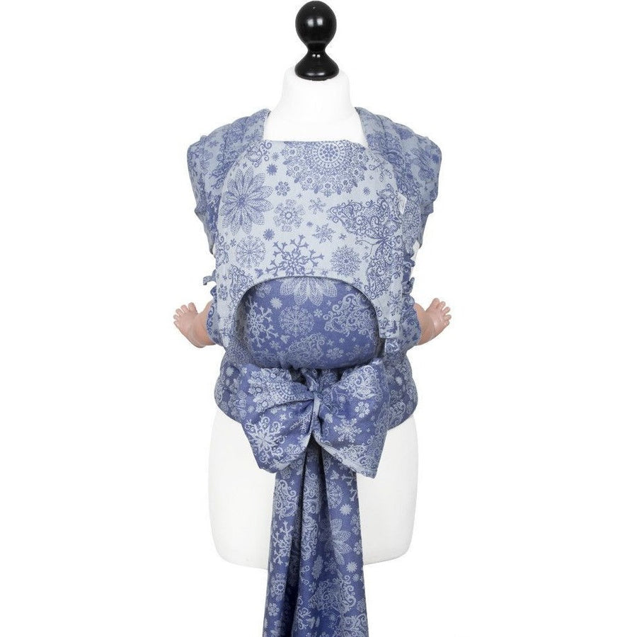 Fidella Fly Tai (MeiTai) - Iced Butterfly Pearl Blue (Baby Size - From Birth) - Meh Dai - Fidella - Afterpay - Zippay Carry Them Close