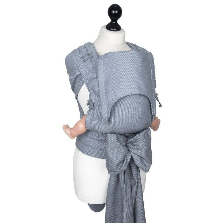 Fidella Fly Tai - MeiTai babycarrier Limited Edition - Lines Light Blue (Toddler Size) - Meh Dai - Fidella - Afterpay - Zippay Carry Them Close