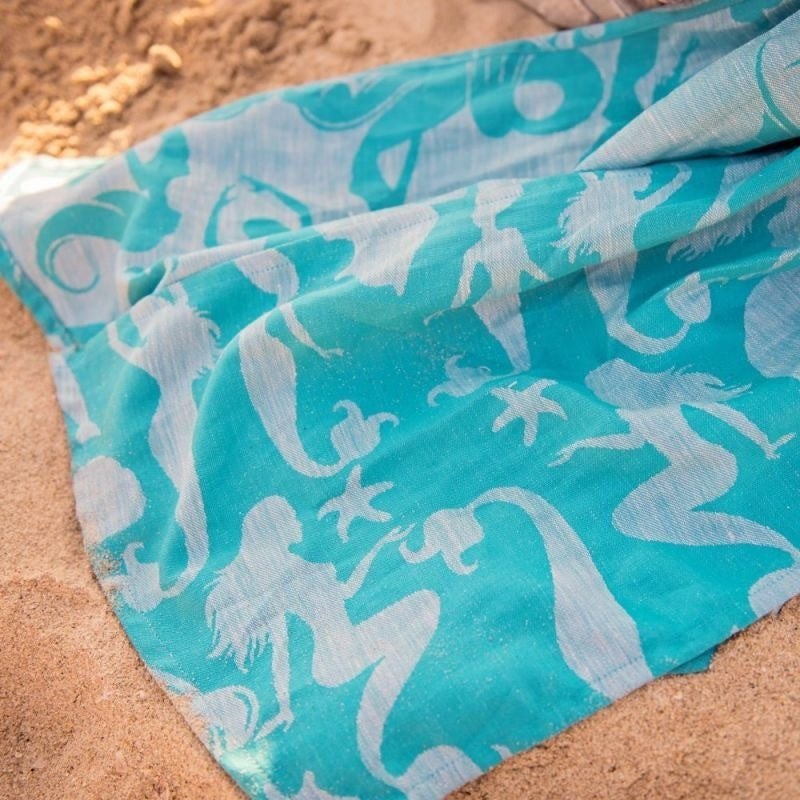 Fidella Woven Wrap - Sirens Blue Linen, , Woven Wrap, Fidella, Carry Them Close  - 1