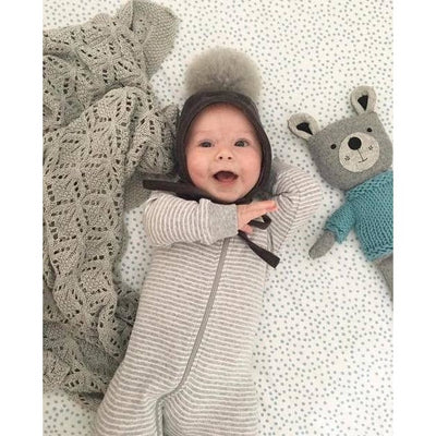 Tilly and Otto - Heirloom Blanket in Peonie {Grey} - Baby Blankets - Tilly and Otto - Afterpay - Zippay Carry Them Close