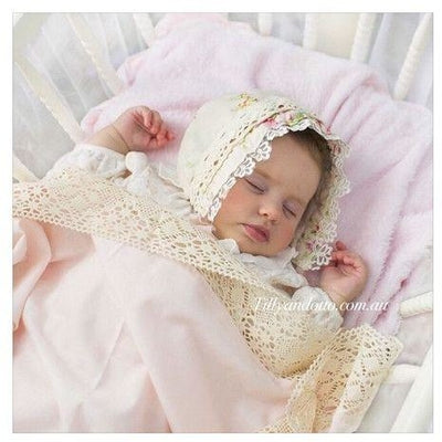 Tilly and Otto - Amelie lace swaddle in Pretty Pink - Swaddle - Tilly and Otto - Afterpay - Zippay Carry Them Close