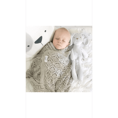Tilly and Otto - Heirloom Blanket in Peonie {Grey} - Baby Blankets - Tilly and Otto - Afterpay - Zippay Carry Them Close
