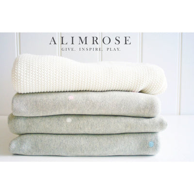 Alimrose Knit Stroller Blanket - Deer and Dots Pink - Baby Blankets - Alimrose - Afterpay - Zippay Carry Them Close