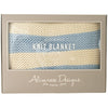 Alimrose Chunky Knit Cot Blanket - Blue & Natural Stripe - Baby Blankets - Alimrose - Afterpay - Zippay Carry Them Close