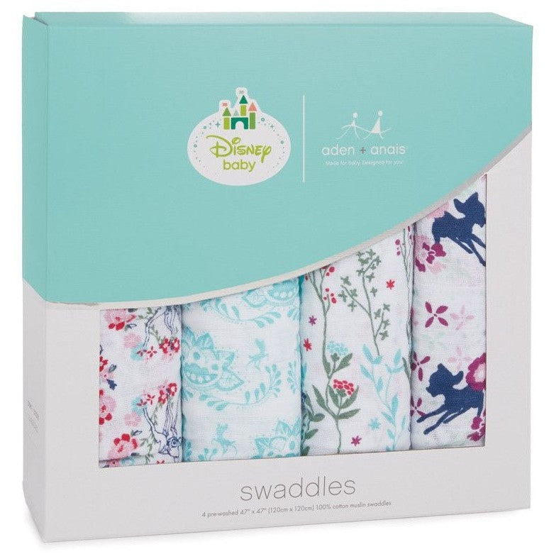 Aden and Anais - Classic Swaddles Disney - Baby Bambi (4 Pack) - swaddle - Aden and Anais - Afterpay - Zippay Carry Them Close