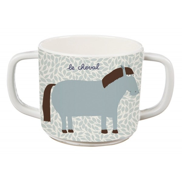 Petit Jour - Double Handled Cup with Anti-slip Base - Farm Yard